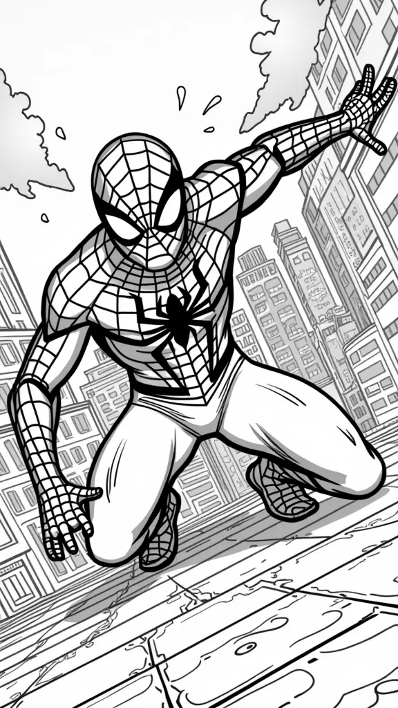 Páginas para colorear de Spider Man Miles